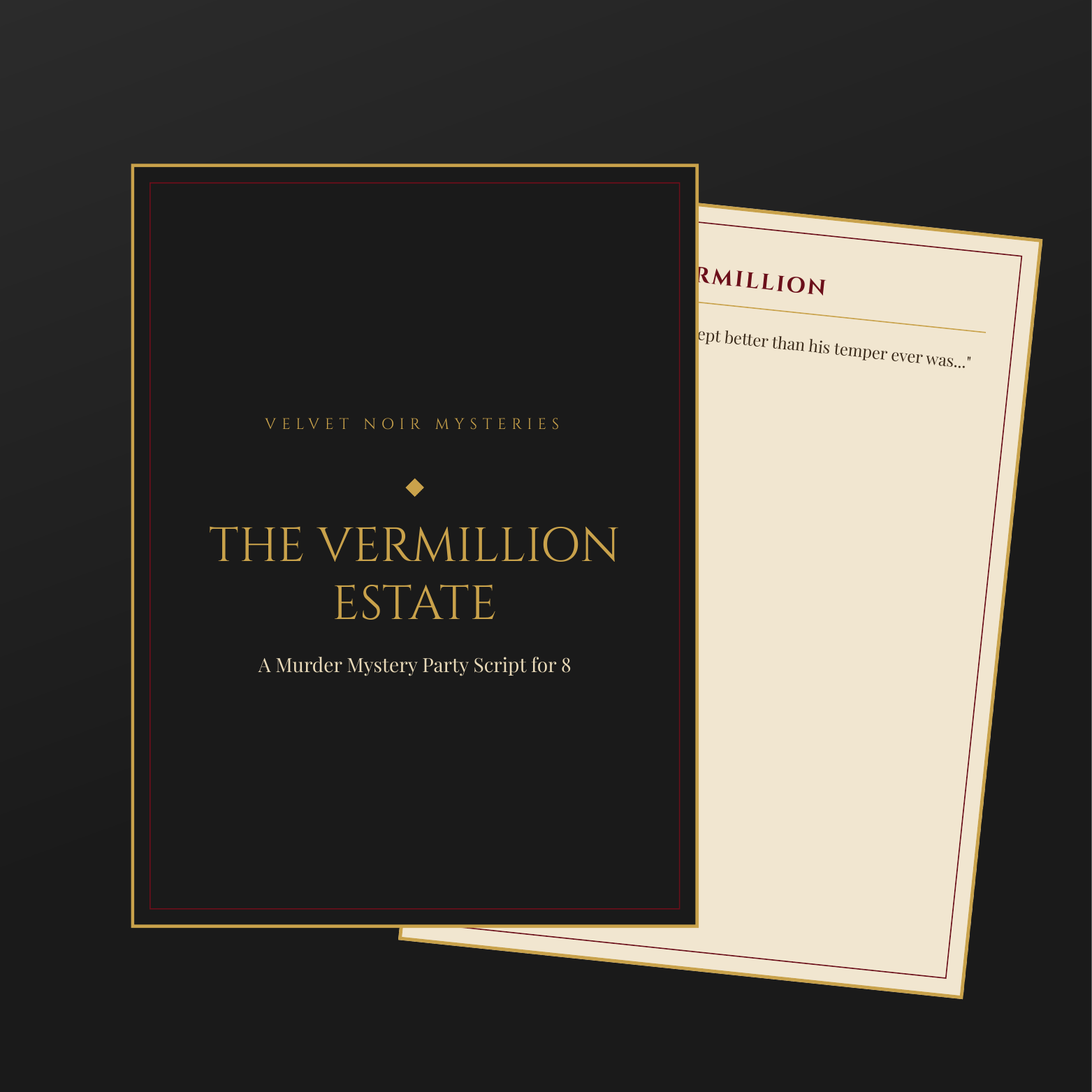 The Vermillion Estate — Full Murder Mystery Party Script